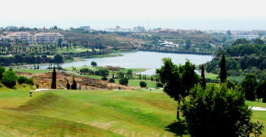View of the lake at Los Flamingos